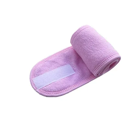 8-Colours Wrap Head Band Hairband Hair Band Adjustable Facial Make Up Face Wash Au - Pink