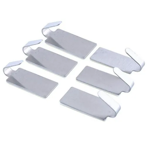 6 Packs Adhesive Stainless Steel Towel Hooks Wall Hooks for Hanging Coat, Hat, Towel Robe Hook Rack on Bathroom/Kitchen