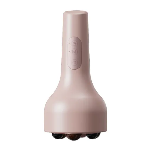 Rechargeable Smokeless Moxibustion & Massage Device with Hot Compress & Red Light Therapy(pink)