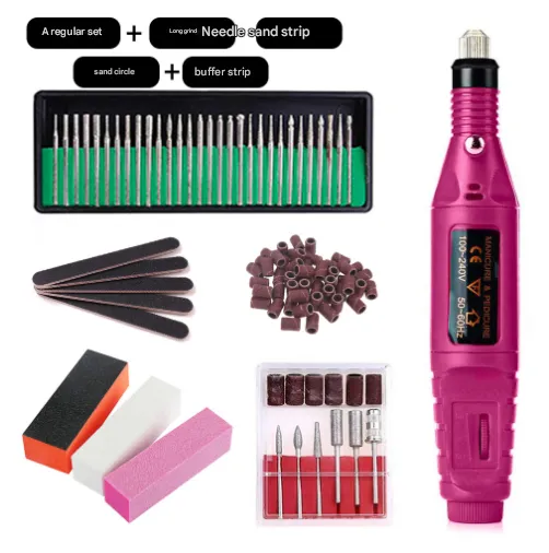Electric Nail Drill Kit USB Powered 7-in-1 Manicure Pedicure Polishing Shaping Tool Set