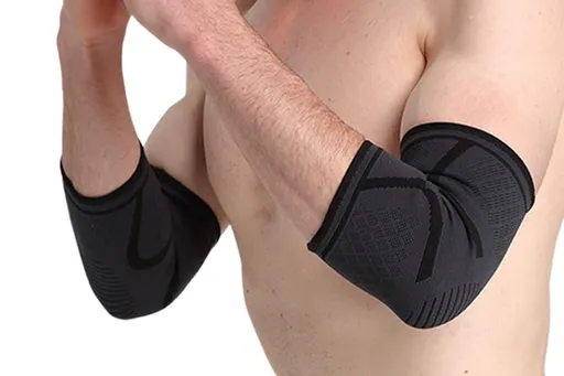 2Pcs Elbow Brace for Tendonitis Elbow Compression Support Sleeve for Golfers Pain Relief for Workout Weightlifting -Black / L