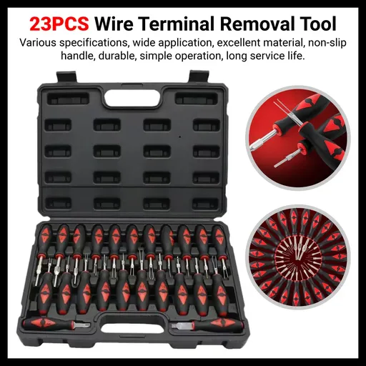 23PCS Wire Terminal Removal Tools Car Electrical Connector Pin Extractor Repair