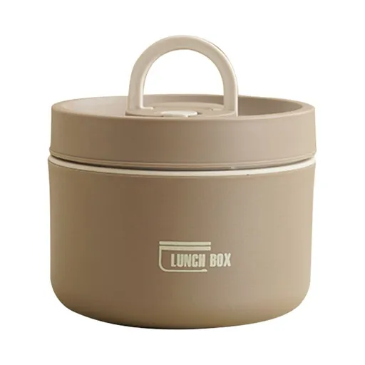 Home Portable Insulated Bento Lunch Box Set for Adult, 4Sizes Vacuum lunch box, to Keep Food Warm or Cool, Thermal, Brown, 4.5x11.4 x 9.1 cm