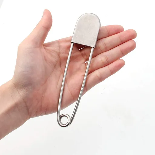 Tool Gadget Large Safety Pins, 5 inch Safety Pins, Stainless Steel Safety Pins Large, Silver Huge Strong XL Safety Pins