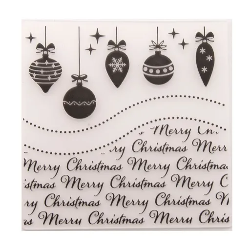 1PC Christmas Bell Background Embossing Folder for Card Making Floral DIY Plastic Scrapbooking Photo Album Card Paper DIY Craft