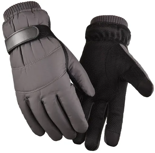 Gloves, Winter Gloves, Touchscreen Gloves, Cycling Gloves, Non-slip, for Cold Weather, Travel and Daily Winter Wear, Grey
