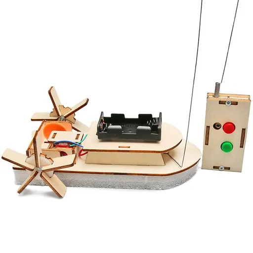 Model Ship Construction Remote Controlled Ship Wooden Assembly Toy for Children