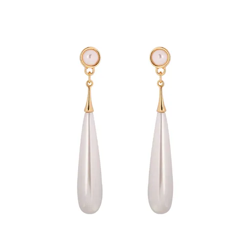Pearl Drop Earrings for Women Handpicked White Pearl Dangle Earrings Everyday Jewelry Pearl Earrings