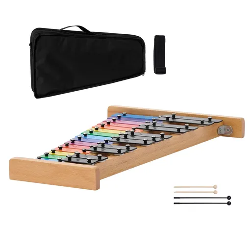 Glockenspiel Xylophone 27 Notes Professional Percussion Instrument Colorful Metal Keys
