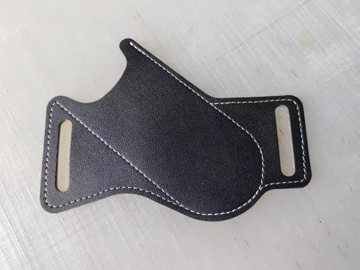 Waist Pack - Belt Holster for Folding Knife - Hip Tool Holster - Waist Pack for 5" Folding Knife - Black