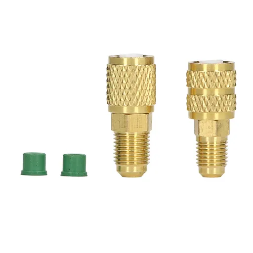 Refrigerant Adapter R22 M1/4SAE X F5/16SAE R410 M5/16SAE X F1/4SAE Copper Swivel Adapter
