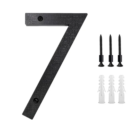 5 Inch Modern Metal House Numbers, Metal Letter, Black Door Number, Metal Mailbox Numbers and Letters, Metal House Address Letters and Numbers for Outside Signs