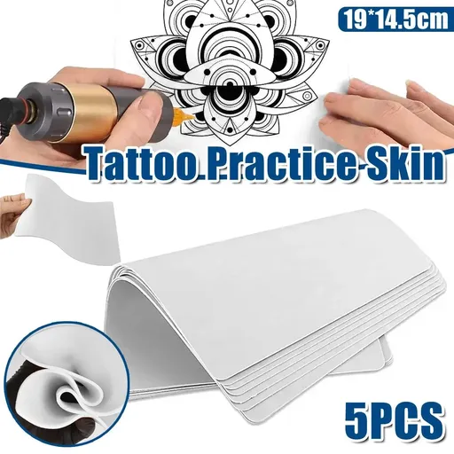 5 Piece Blank Tattoo Practice Skin Pack White