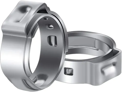 50 Pack 1/2 Inch PEX Cinch Clamps, Stainless Steel Rings Pinch Clamps for PEX Tubing Pipe Fitting Connections (1/2 Inch)
