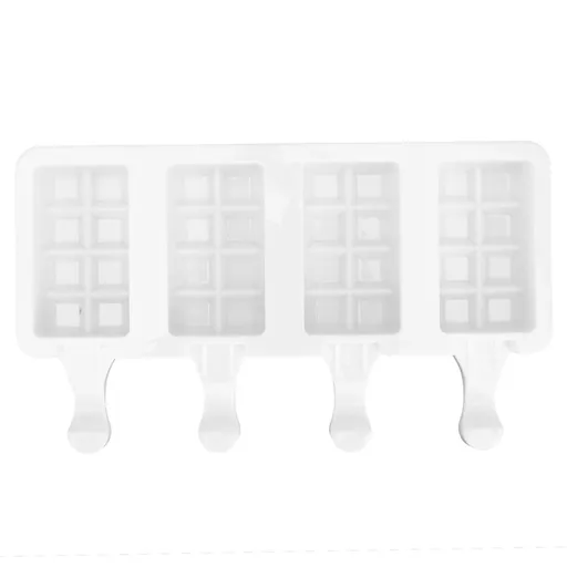 Silicone Ice Cream Mold 4 Cavities DIY Ice Bar Maker Mould for Kitchen Tool SuppliesL
