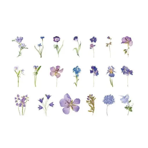 Scrapbooking Flower Stickers Pet Transparent Sticker - D