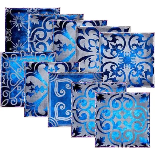 10 pcs Wall Tile Stickers Self Adhesive Tile Sticker Wallpaper For Kitchen Living ROom Bathroom Home Decor 20X20Cm
