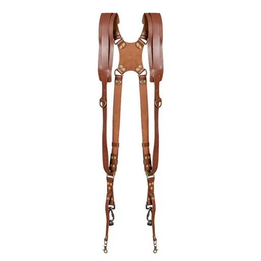 （brown）Camera Strap, Camera Straps for Photographers-Leather Dual Camera Strap for Two All styles Cameras