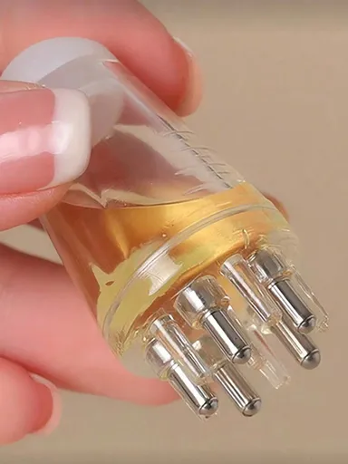 1PC Mini Oil Comb Scalp Massager – Hair Growth Serum Comb, Essence Nourishing Liquid Applicator, Precisely Delivers Oil to Hair Roots