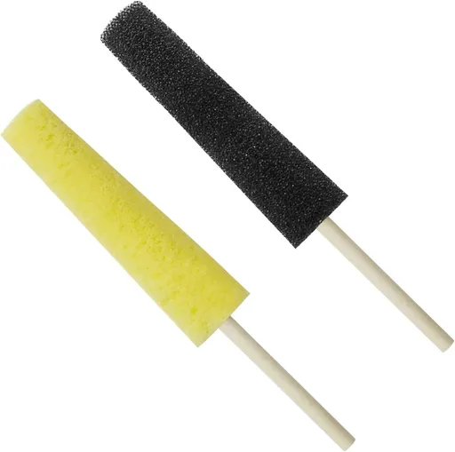 Pottery Sponge Sticks, Ceramic Burr Repair and Trimming Tools for Clay Shaping, Carving, Smoothing and Sculpture Work, Yellow and Black