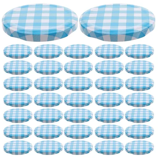 50PCS Lug Lids for Canning Jam Jars Lids Sky-Blue Iron Canning Cover for Commercial Use