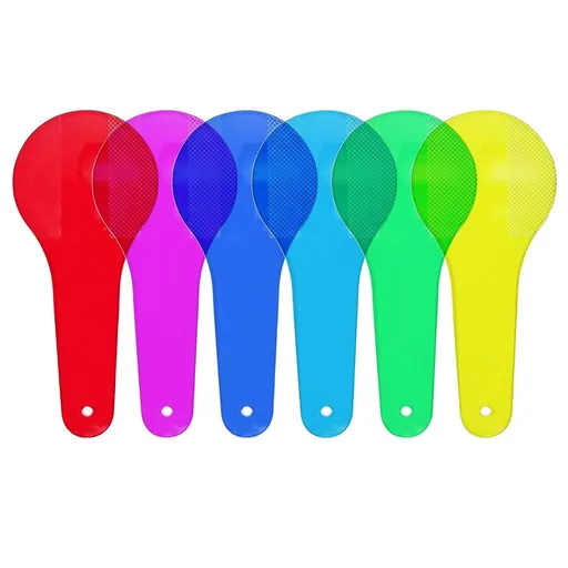 6Pcs Color Paddles,Transparent Optics Filter Plate Color Learning for Learning and Education,Educational Science,Cognition Science