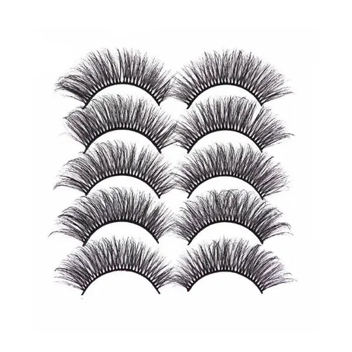 5 Pairs 3D Thick Mink Fake False Eyelashes Natural Long Wispy Makeup Lashes Au - 3D-46