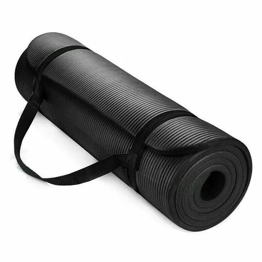 20MM Thick Yoga Mat Pad NBR Nonslip Exercise Fitness Pilate Gym Durable - Black