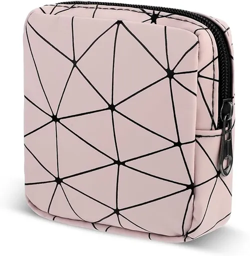 Sanitary pad organizer - Mini sanitary pad organizer - Tampon organizer - Reusable menstrual bag - Sanitary pad organizer with zipper - Menarche organizer set - for women - teenagers - girls and school