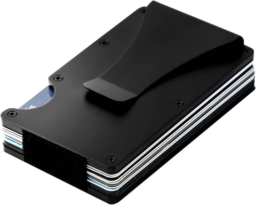 Credit Card Holder with Metal Wallet Storage Pouch_max