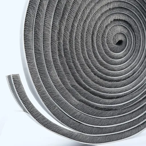 Weather Stripping Door Seal, Self Adhesive Brush Weatherstripping for Windows and Doors Frame, Windproof, Dustproof, Soundproof