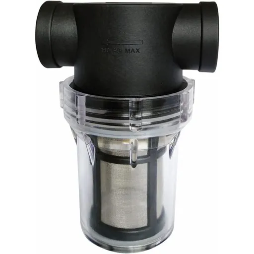Water Pump Inline Filter with 100 Mesh Stainless Steel Strainer for Garden Watering, 0.75 Inch