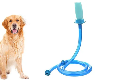 Slip On Dog Shower Hose Attachment 1.7m Hose for Pet Bath Sprayer Faucet Adapter