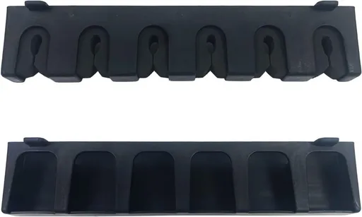 Vertica Fishing Rod Holders, Wall-Mounted – Racks, Pole Holders,Fishing Rack,Store 6 Rods or Combos in 12.6 Inches, for Garage & Boat, 1 Pair Black (Vertica)