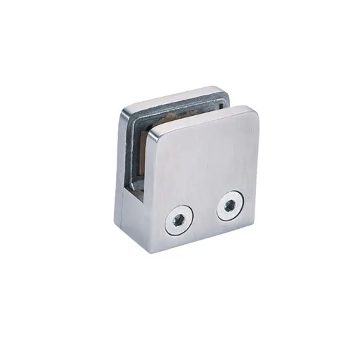 Heavy Duty Square Flat Back Glass Clamp 45×45 mm for Tempered Glass or Laminated Glass, Satin/Brushed Finish(pcs)