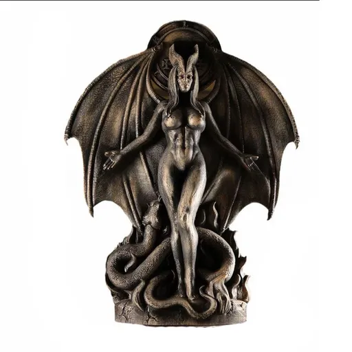 Lilith Inanna Goddess Statue - Gothic Resin Figurine, Halloween Home Decor