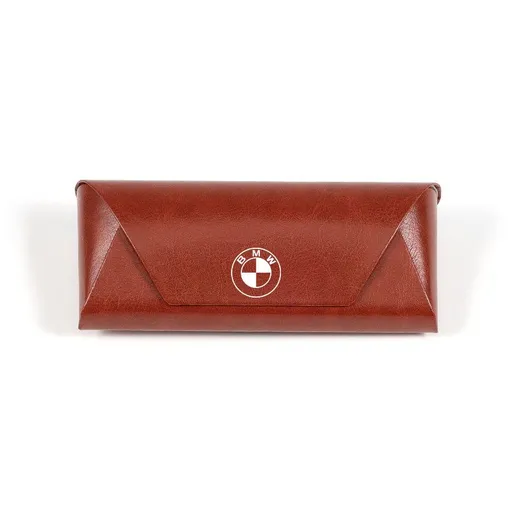 Car Glasses Holder for BMW PU Leather Brown
