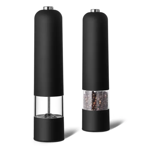 Electric Stainless Steel Salt and Pepper Grinder, Automatic Salt Pepper Mill Grinder for Kitchen, Restaurant, Outdoor