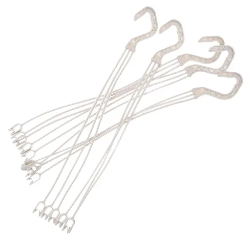 Durable White Plastic Plant Hooks for Home Easy Installation Good Load Capacity 5Pcs