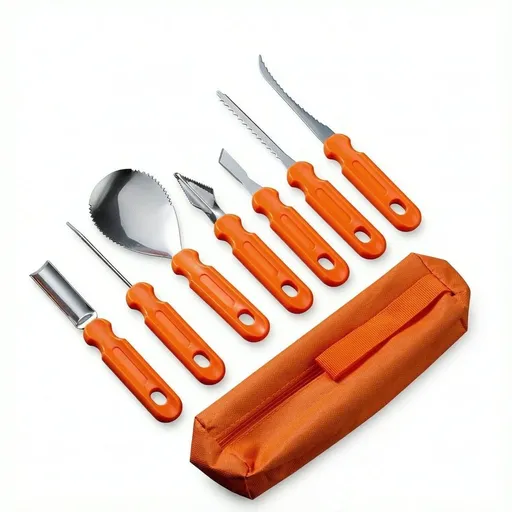 Pumpkin Carving Kit Tools Halloween Pumpkin Decorating Kit Stainless Steel Sculpting Knife for Halloween - 7pcs