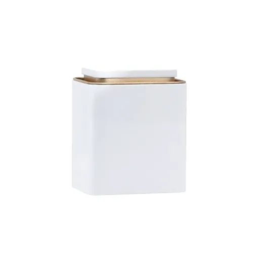 Metal Storage Tin Box Set Square Containers with Lid 5 Pack 2 Sizes - Small