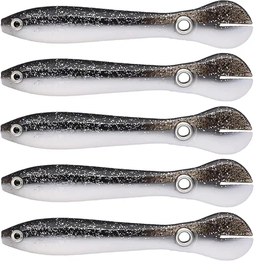 10pcs Soft Bionic Fishing Lure, Plastic Lures, Bass Bait, Freshwater Top Water Saltwater Lures gray