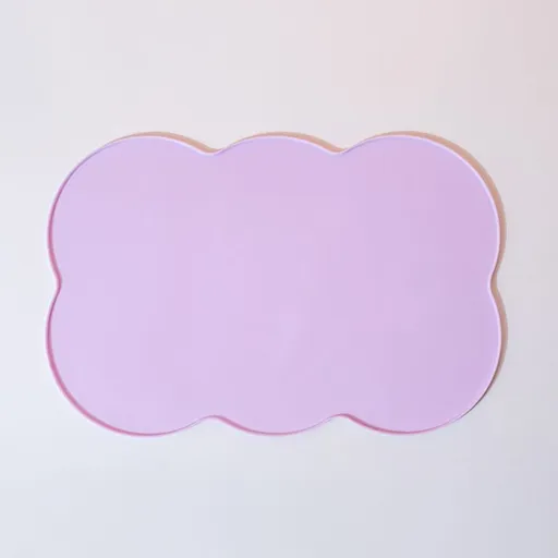 3-Piece Purple Silicone Placemat Set Cloud Shape Non-Slip Heat Resistant Kids Dining Mat