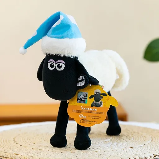 Cute Shaun the Sheep Plush Toy - Soft Stuffed Sleeping Sheep Doll - Adorable Animal Plushie for Birthday Gift - Shaun Sleep 31cm