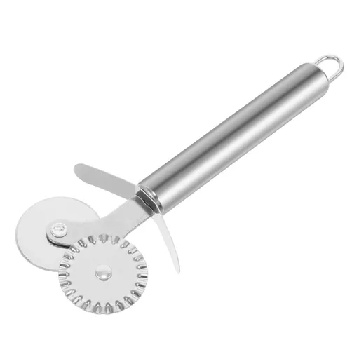 Pastry Ravioli Wheel Cutter, Stainless Steel Double Roller Pizza Slicer Wheel Cutters, Pastry Pasta Pie Crusts Cookies Crimper