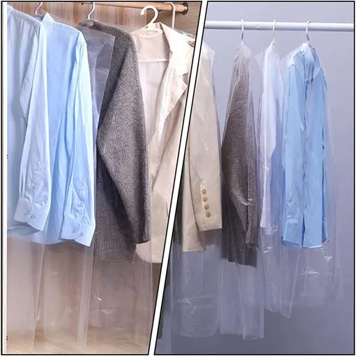 20 Pack Dry Cleaner Bags Plastic Clear Bags Transparent Clothing Cover Hanging Garment Bags for Closet,Home Storage,Travel,Wedding