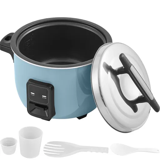 Commercial Rice Cooker, 40-Cup Rice Cooker, 8 Liter Large Rice Cooker and Warmer with Nonstick Inner Pot, Fast Cooking and 24-Hour Keep Warm, with Rice Cup and Paddle, for Restaurant