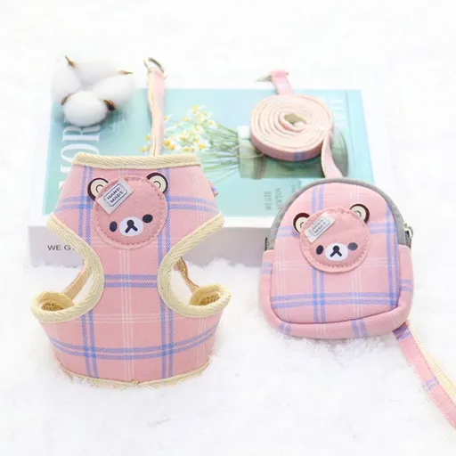 Zichen Dog Leash Chest Strap with Snack Bag Pink (snack bag) 3 piece set 1.5（M）