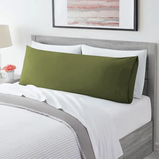 Ultra Soft Microfiber Body Pillow Cover/Pillowcases with Envelope-style pocket (50cm x 150cm Body Pillow Cover,Olive green)