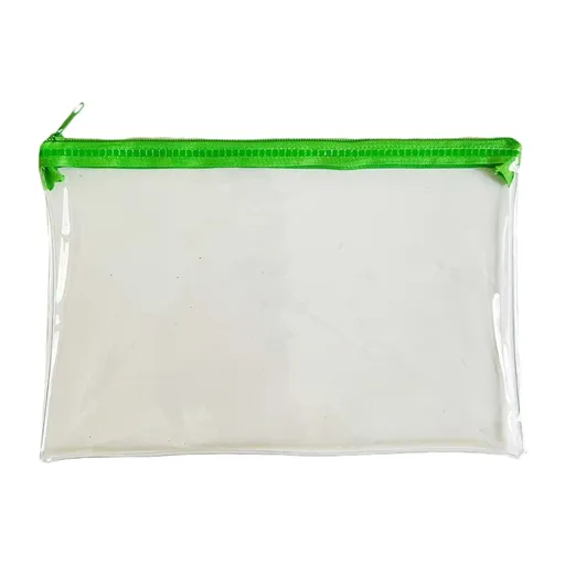 Transparent Pencil Case Zipper Bag Green 1 Transparent Pencil Case Zipper Bag Clear Pencil Case With Zipper Transparent Pvc For Schǒ-ǒI Exams Home And Travel One Size Green